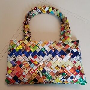 Multicolor Woven Women Bag